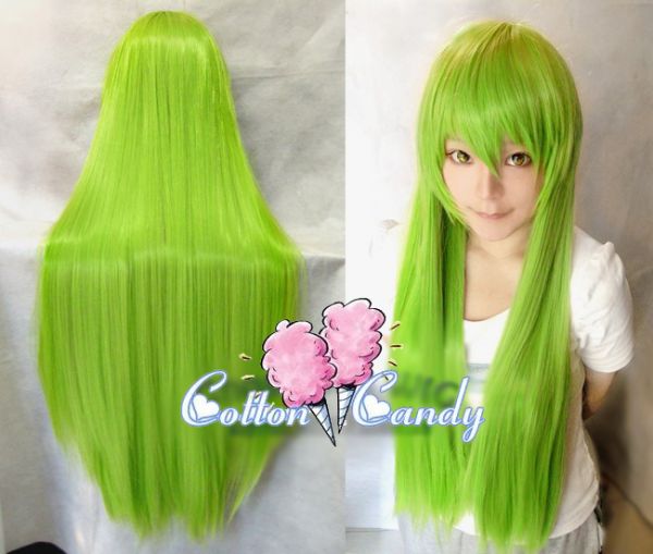 Peruca Verde Lisa 80cm C.C. Code Geass